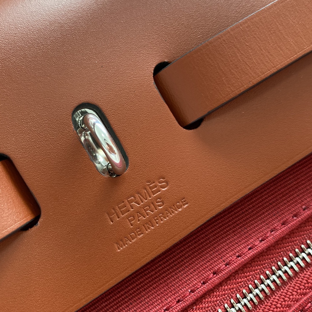 에르메스 에르백31 레드 브라운 은장